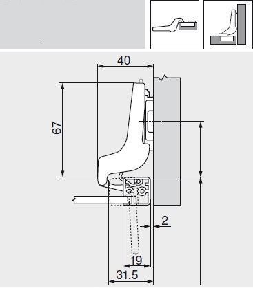 071M970A SPOJ.BLUM CLIP ALU K