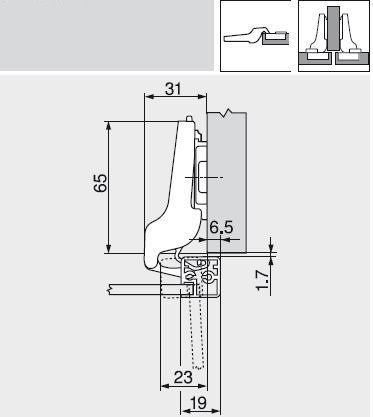 071T960A SPOJ.BLUM CLIP ALU PK