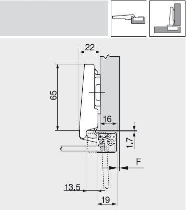 71T950A SPOJ.BLUM CLIP ALU R