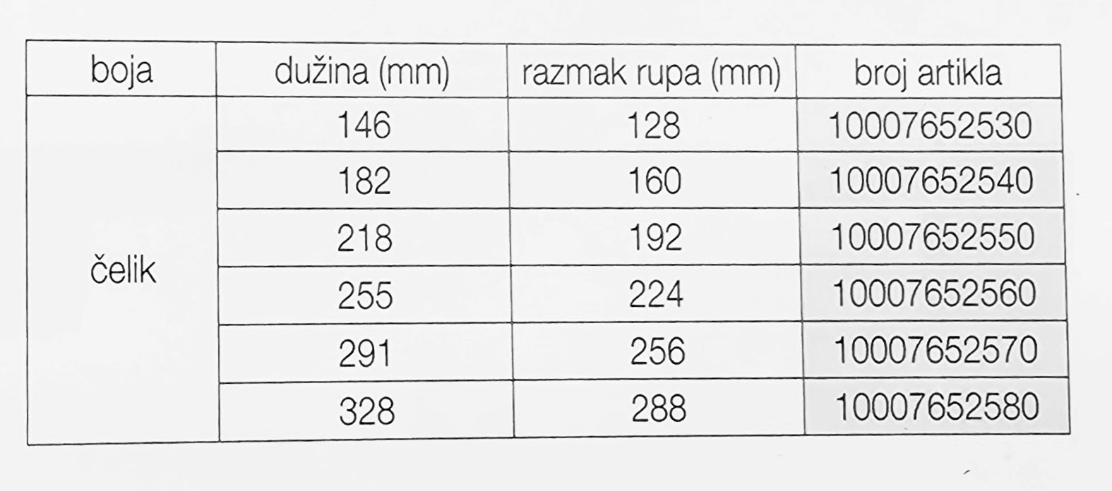 10007652540 RUČICA FE079-160/182 RSFO