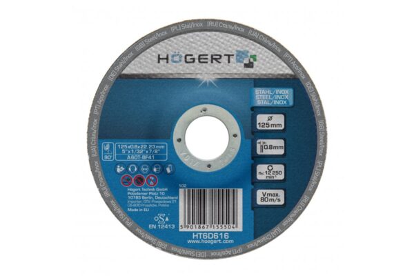 HT6D616 REZNA PLOČA 125X0,8X22,23 INOX METAL