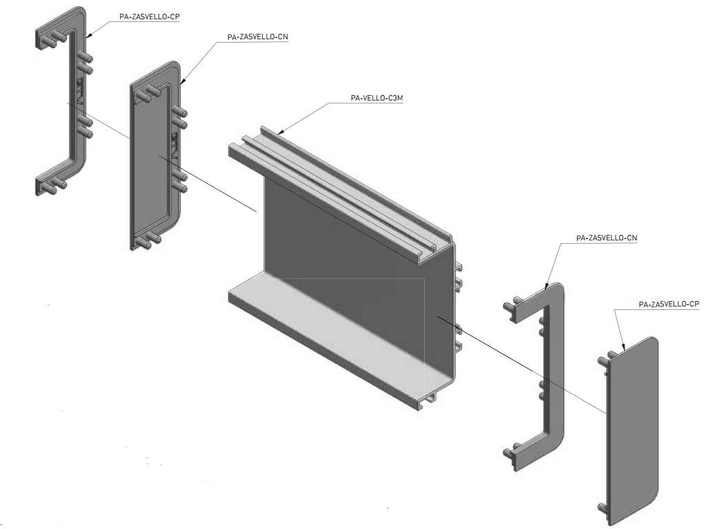 PA-VELLO-C4M-10 RUČICA LAJSNA VELLO C 4M ALU BIJELA