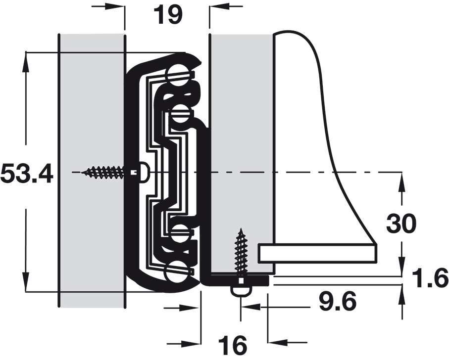 422.35.970 VODILICA POT.IZVL. Accuride 5517-60 700 60 kg ZN