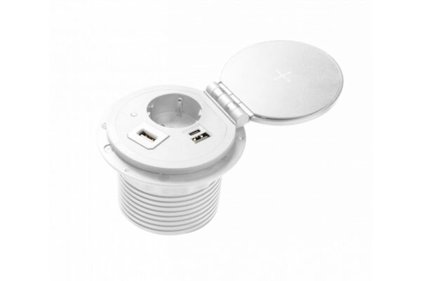 UTIČNICA CHARGER PLUS 1X ŠUKO USB A+C RJ45 HDMI KABEL 1,5m BIJELA