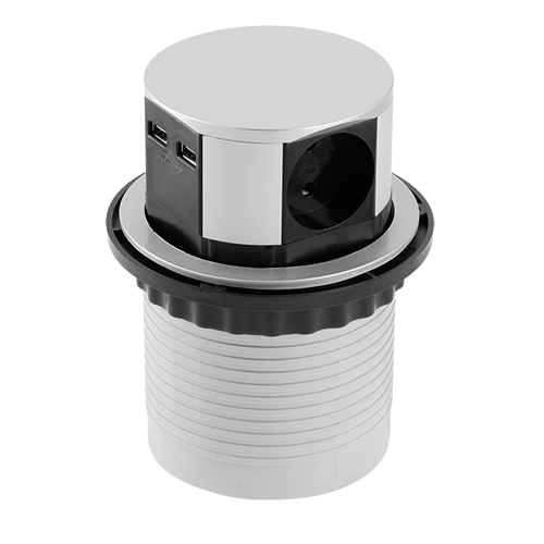 UTIČNICA IZVLAČNA G PUSH 3X ŠUKO 2X USB KRATKA MCR