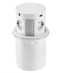 UTIČNICA COMFORT PLUS 4X ŠUKO 2x USB 2XRJ45 PUNJAČ INDUKC.KABEL 1,5m BIJELA