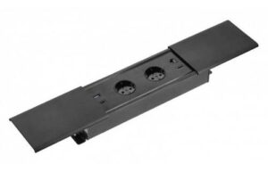 AE-PB2SPRES-20 UTIČNICA  PRESTINO 2X ŠUKO USB A+C RJ45 HDMI. KABEL 1,5m CRNA