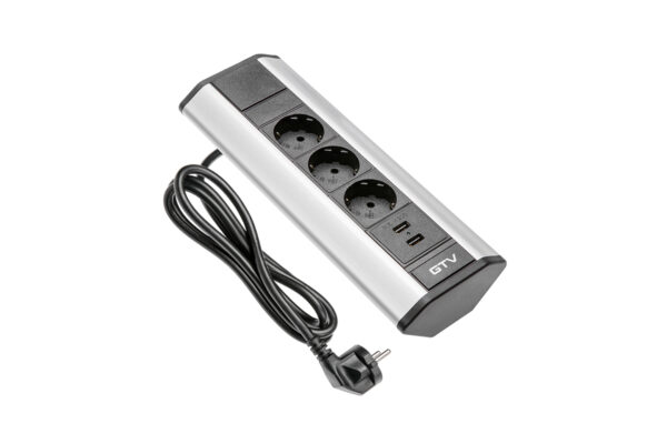 UTIČNICA KUTNA G 3X ŠUKO 2USB MCR SA KABLOM 1,5M