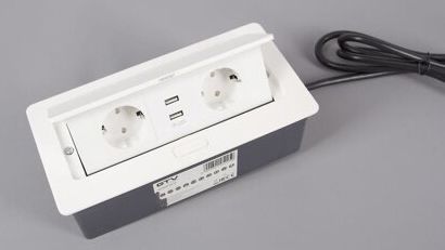 UTIČNICA STOL. G PUSH 2X ŠUKO 2x USB KABEL 1,5m BIJELA