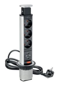 UTIČNICA IZVLAČNA G fi 60 3X ŠUKO 2USB MCR PUSH