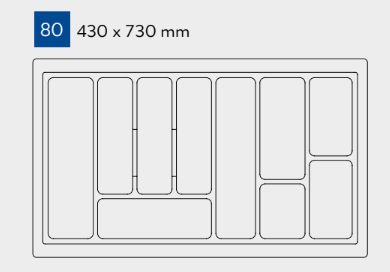 UMETAK ZA LADICU 80/43 STANDARD SIVI