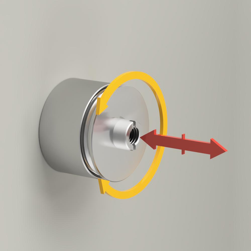 DRŽAČ STAKLA TOČKASTI FI50 H45 REG.INOX A2 SATINIRAN 3D