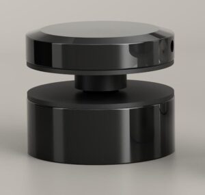 DRŽAČ STAKLA TOČKASTI FI50 H30 REG.INOX A2 CRNI MAT