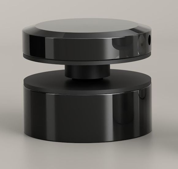 DRŽAČ STAKLA TOČKASTI FI50 H30 REG.INOX A2 CRNI MAT