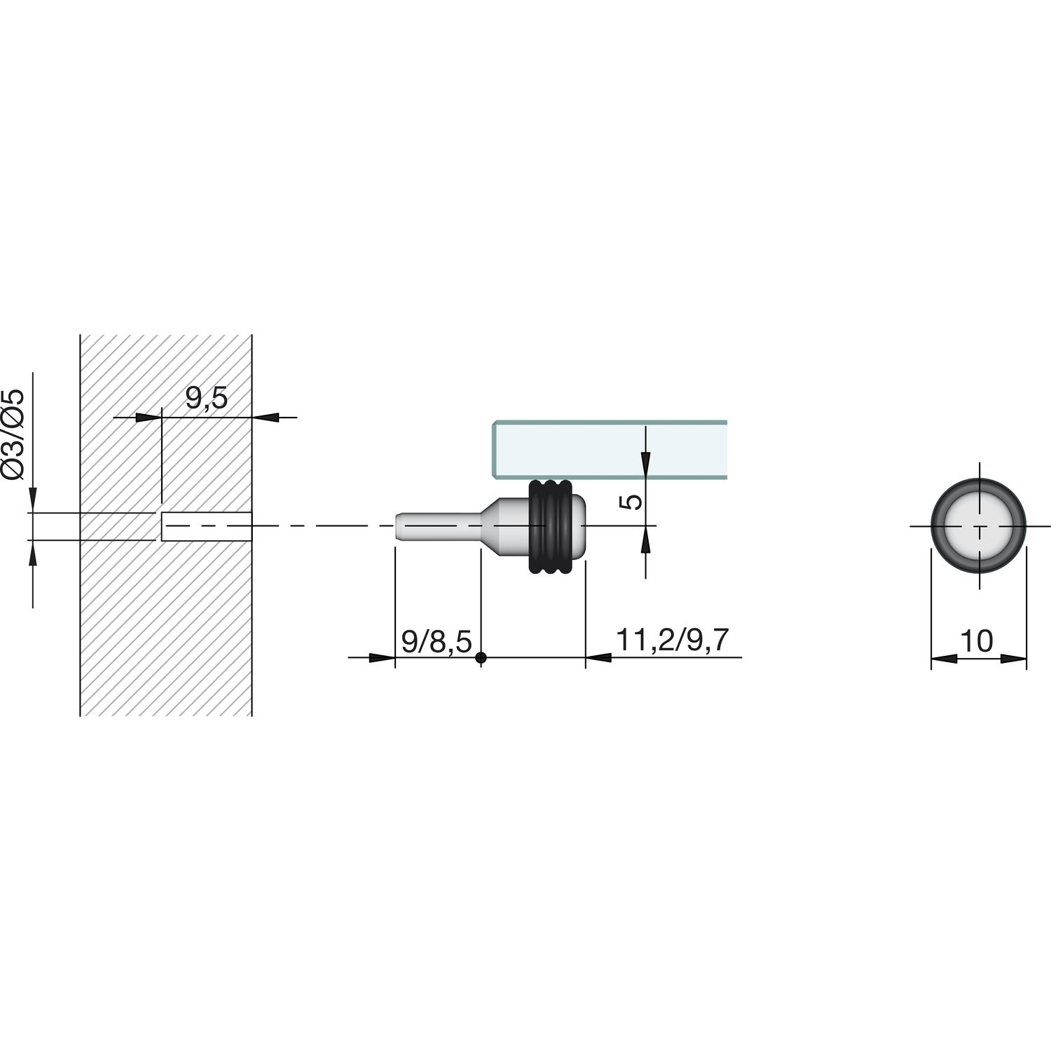103340133 NOSAČ STAK.POL.FI 5/10 SA GUMOM