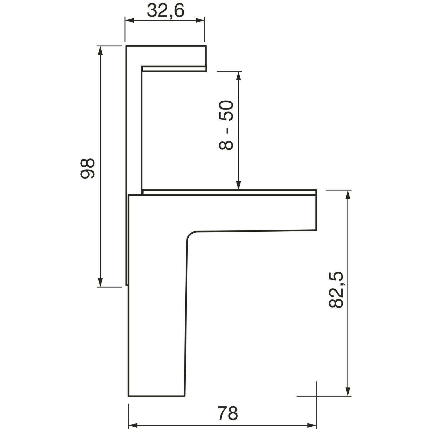 4010063 DRŽAČ STAK.POL.8-50 CRNI