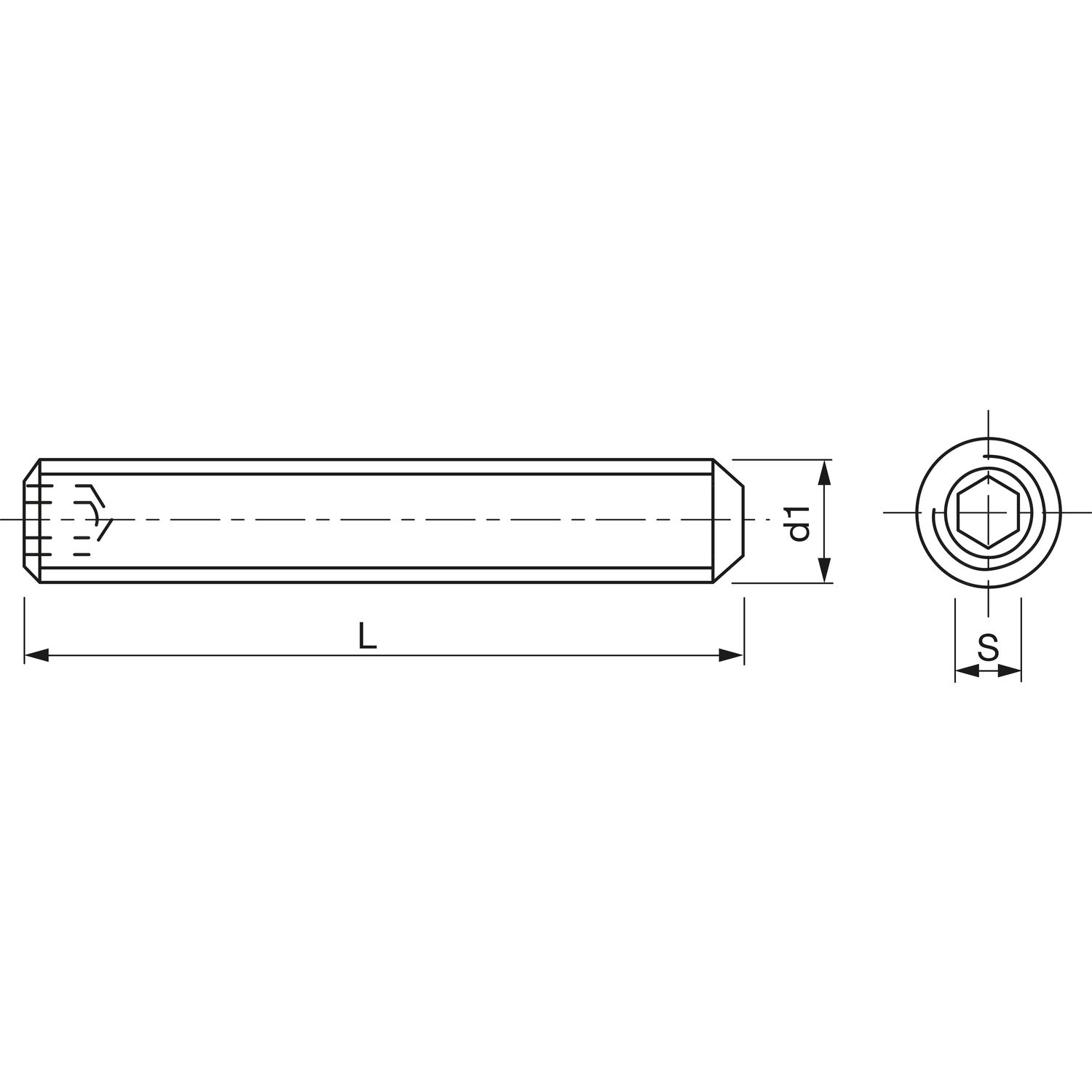 5062178 IMBUS VIJAK DIN913 BEZ GLAVE M8X10 100 kom
