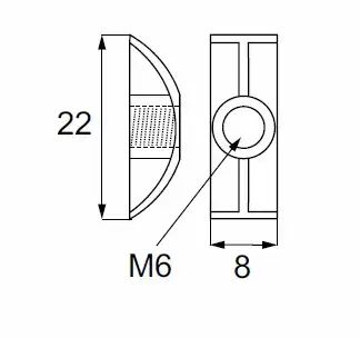 11.04.232-0 VEZNI OKOV POLUMJESEC FI30 M6
