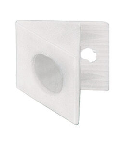 260.09.701. DRŽAČ POLEĐINE PVC VANJSKI bijeli 100 kom