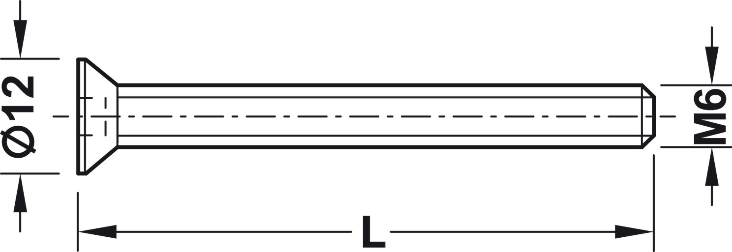 264.70.160 IMBUS VIJAK DIN7991 M6X60 UPUŠT.BR. 100 kom
