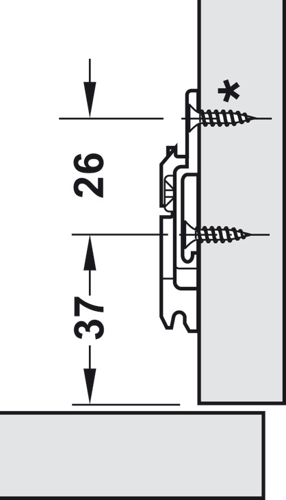 342.21.291 PODLOGA BLUM CLIP 9