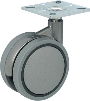 KOTAČ OKRETNI FI 60 PLOČ.SIVI BEZ KOČ. X