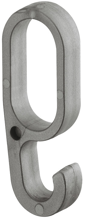 803.29.910 KUKICA ZA OVALNU ŠIPKU PVC srebrna