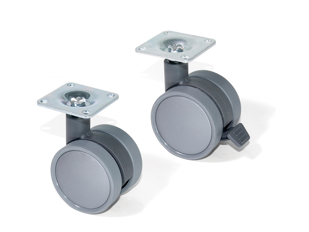 3160621 KOTAČ OKRETNI FI 60 EM.PLOČ.SIVI BEZ KOČ.