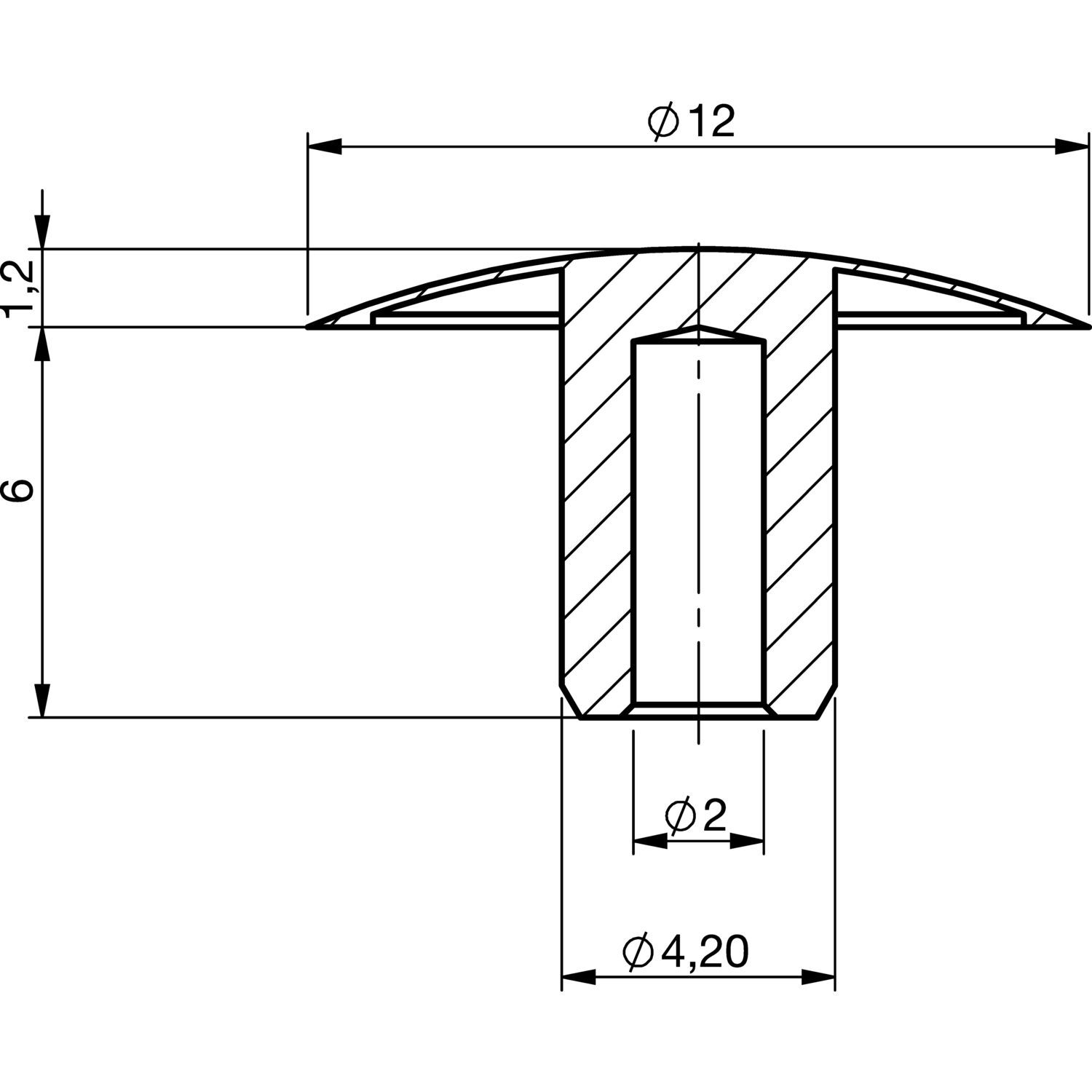KAPICA ZA KONFIRMAT 12/4 CRNA 100 kom