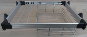 VJEŠALICA ZA HLAČE+KOŠARA H IZVL.56,4X46X13 AL