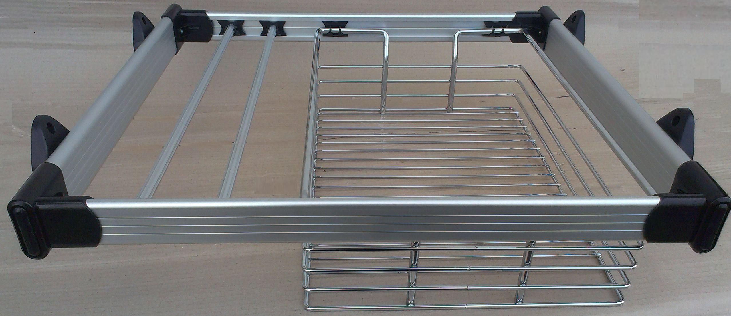 VJEŠALICA ZA HLAČE+KOŠARA H IZVL.56,4X46X13 AL