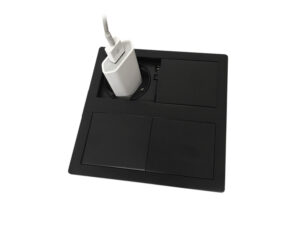 UTIČNICA UGRADBENA VERSAHIT DUAL 2x ŠUKO CRNA MAT