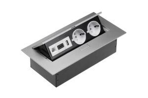 UTIČNICA STOL. G PUSH 2X ŠUKO 1x HDMI 1x USB 1x RJ45 ALU x