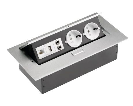 UTIČNICA STOL. G PUSH 2X ŠUKO USB MREŽ.AUDIO x
