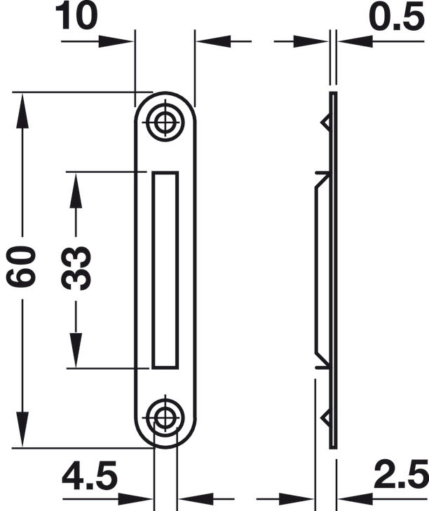 239.06.701 PRIHVATNIK BRAVICE H 60x10 NIKL