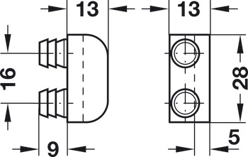 239.44.407 PRIHVATNIK BRAVICE SA TIPLOV.8/16 28X13 KUTNI