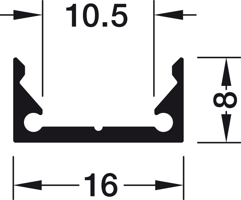 833.01.831 LED LOOX ALU PROFIL SAVITLJIVI 4104 PODGR. 2m ALU