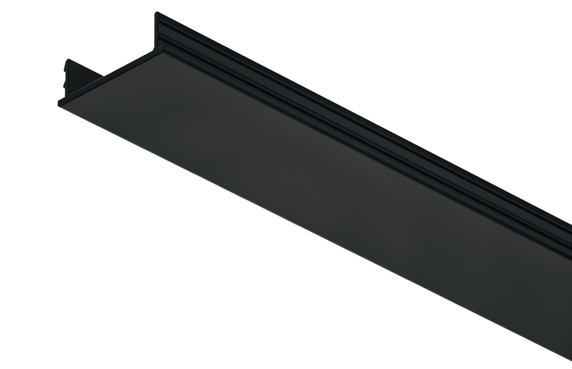 LED LOOX POKROV PROFILA 2,5M CRNI