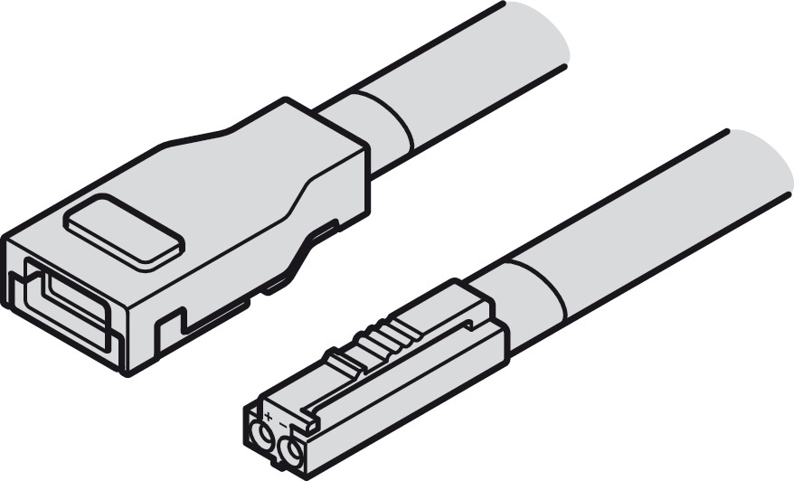 833.95.703 LED LOOX5 KABEL ZA SILIKONSKU TRAKU 8mm 12V CLIP 2M