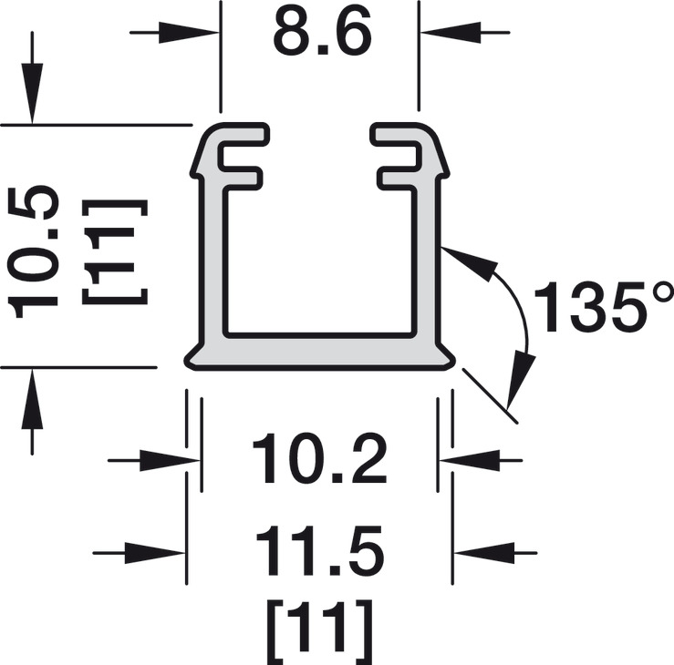 833.72.898 LED LUX5 PROFIL1101 ZA 8MM POLIKARBONAT 3 M MLJEČNI